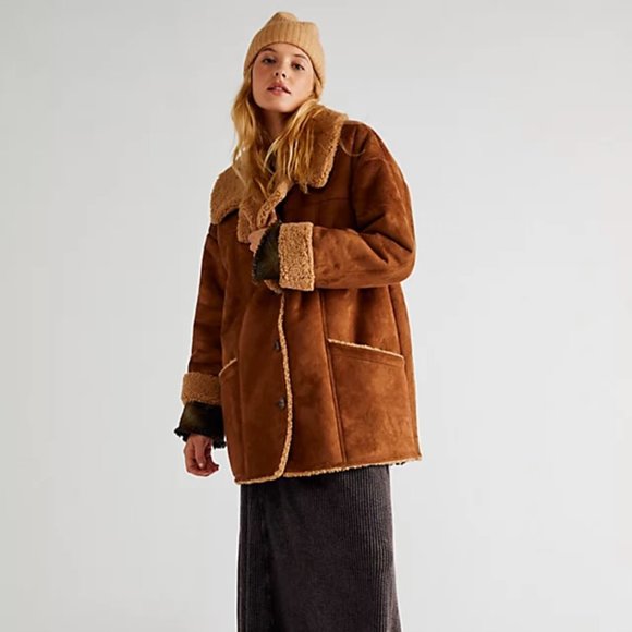 Free People Jackets & Blazers - FREE PEOPLE Diogo Sherpa Coat @ Saks Fifth Avenue Size Extra Small NWT
